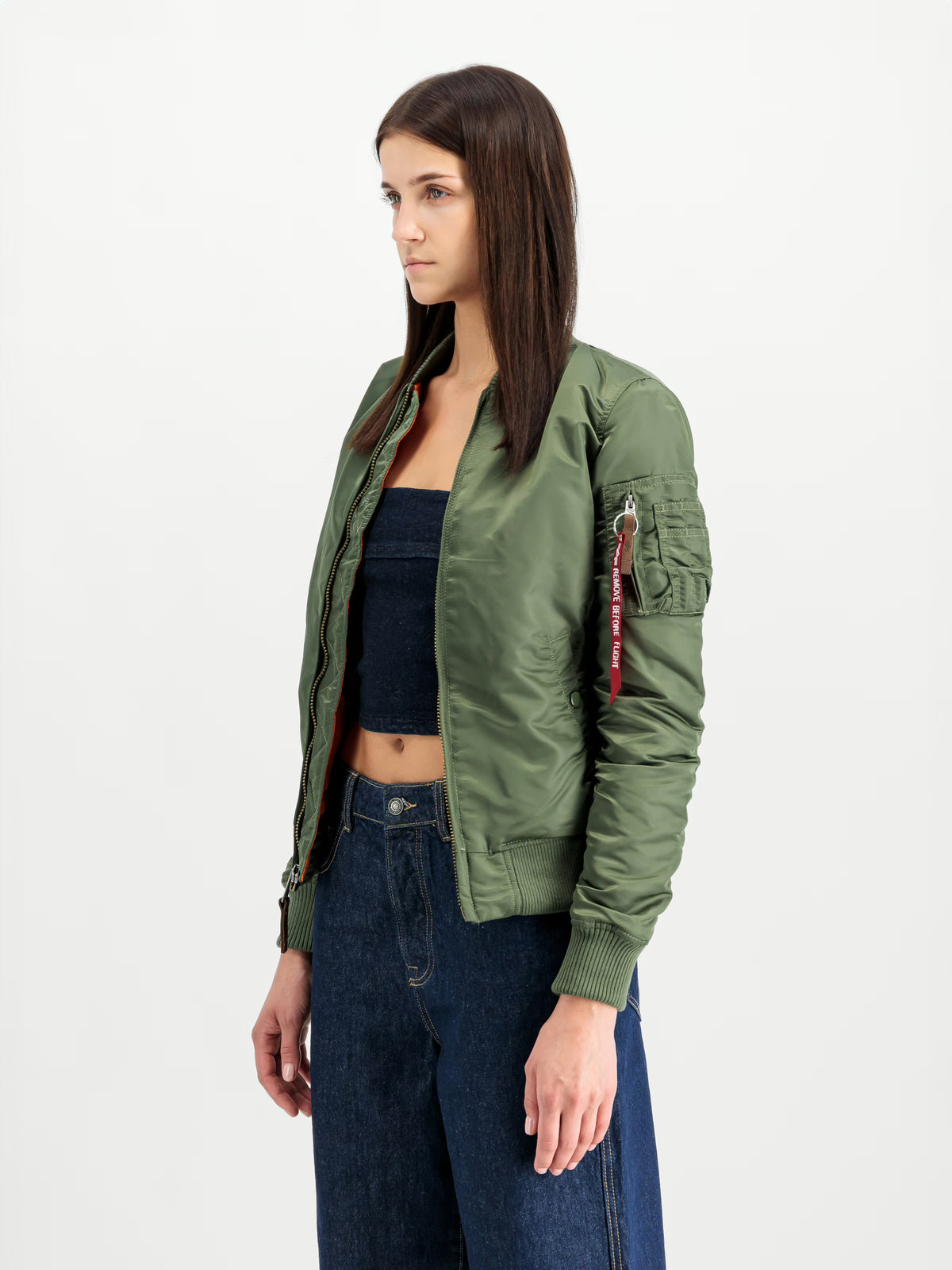 CHAQUETA MUJER BOMBER "MA-1 VF 59" - VERDE MILITAR - ALPHA INDUSTRIES | 133009-01