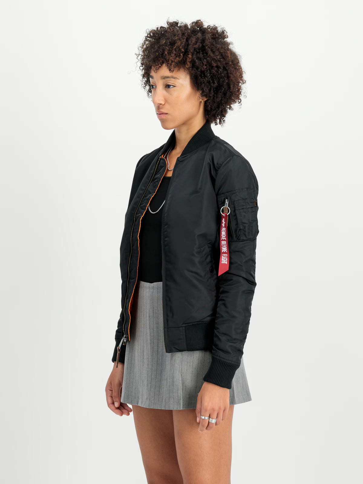 CHAQUETA MUJER BOMBER "MA-1 VF 59" - NEGRO - ALPHA INDUSTRIES | 133009