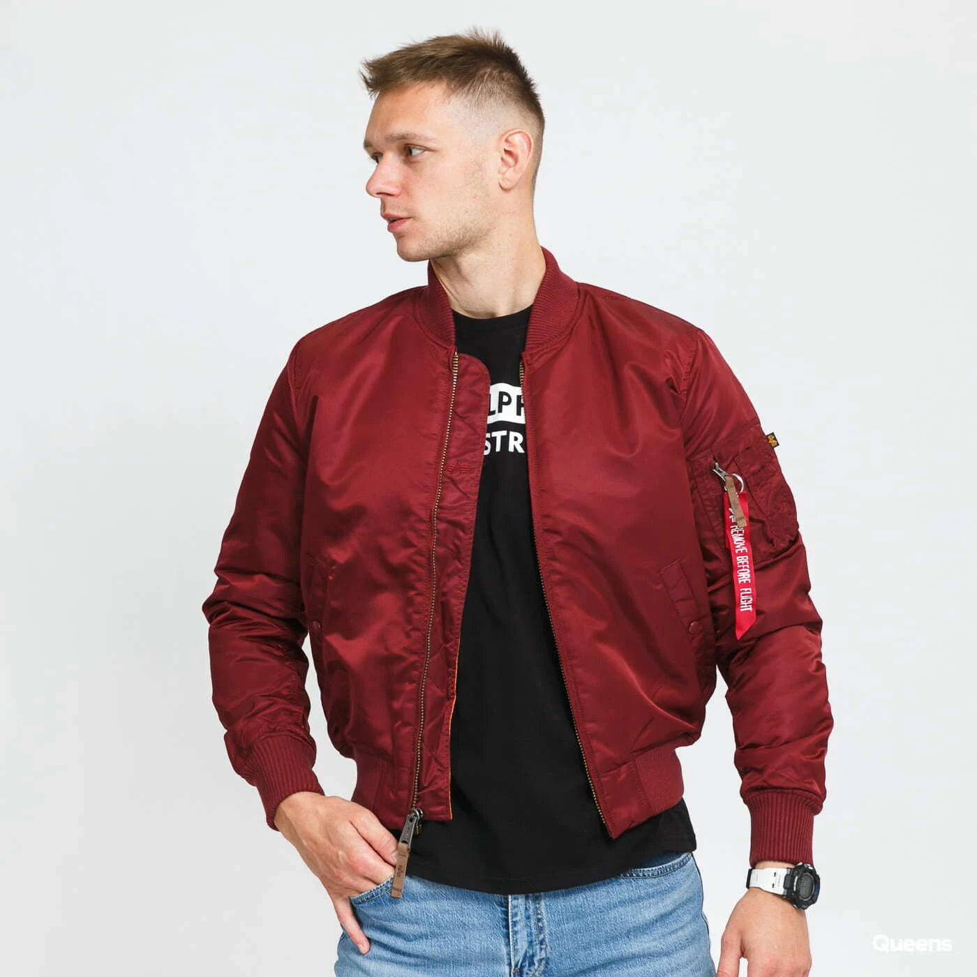 CHAQUETA BOMBER "MA-1 VF 59" - BURDEOS - ALPHA INDUSTRIES | 191118