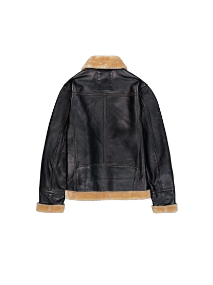 CHAQUETA DE PIEL "B3 LEATHER" - MARRÓN VINTAGE - ALPHA INDUSTRIES | 148114