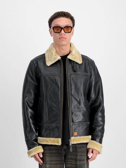 CHAQUETA DE PIEL "B3 LEATHER" - MARRÓN VINTAGE - ALPHA INDUSTRIES | 148114