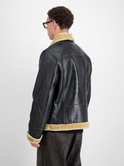 CHAQUETA DE PIEL "B3 LEATHER" - MARRÓN VINTAGE - ALPHA INDUSTRIES | 148114