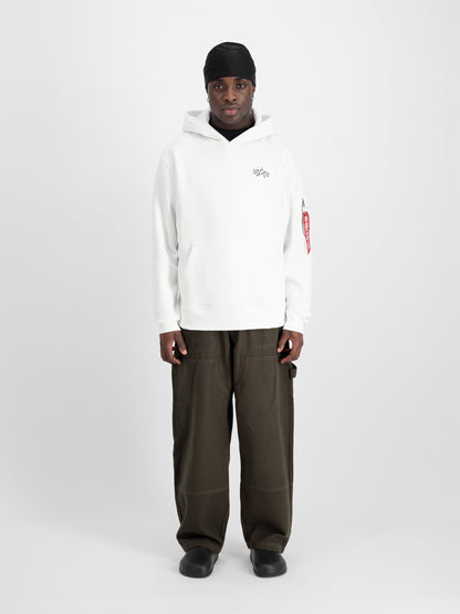 SUDADERA CON CAPUCHA "SIGNATURE BP" - BLANCO - ALPHA INDUSTRIES | 148341