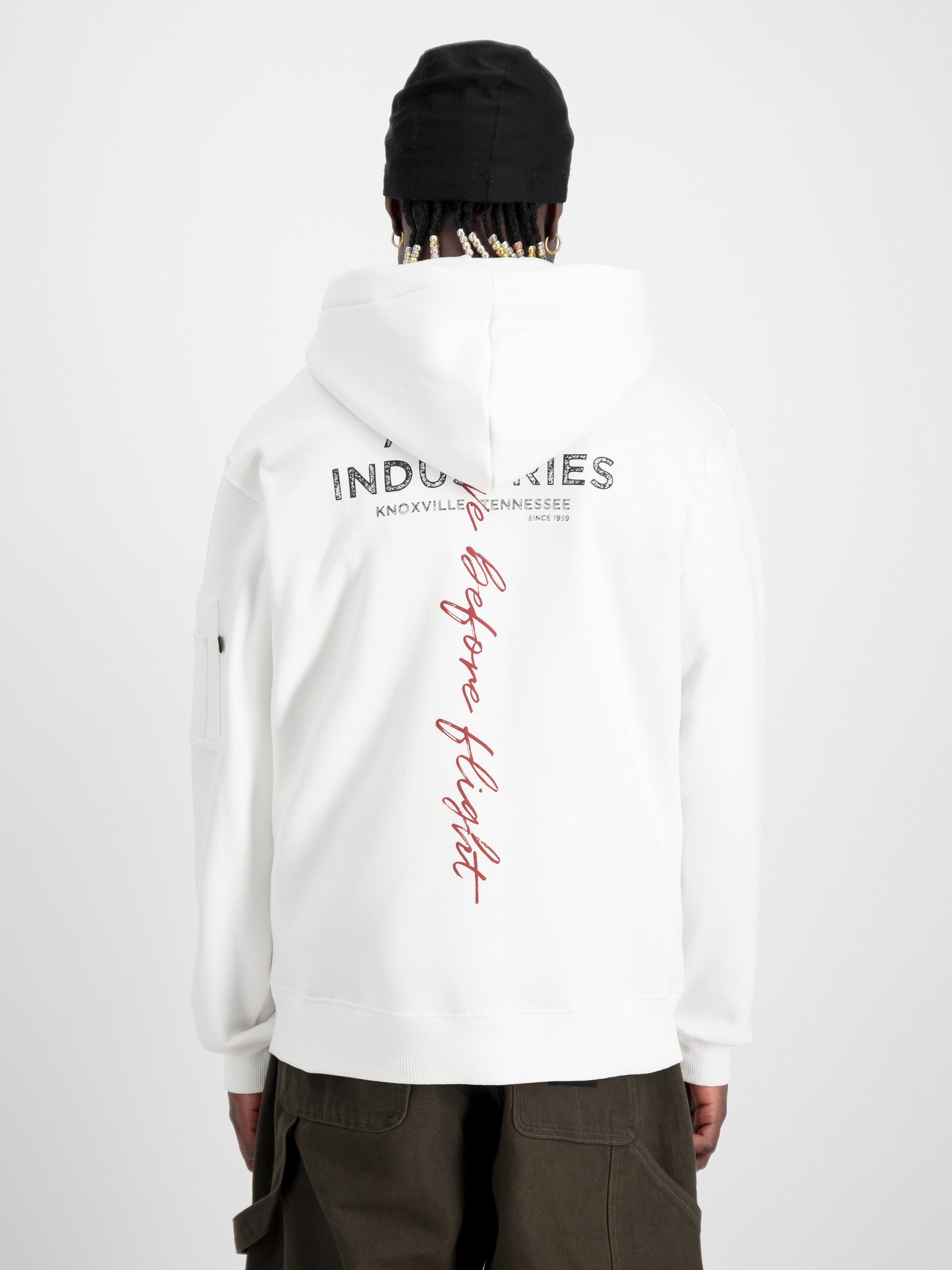 SUDADERA CON CAPUCHA "SIGNATURE BP" - BLANCO - ALPHA INDUSTRIES | 148341