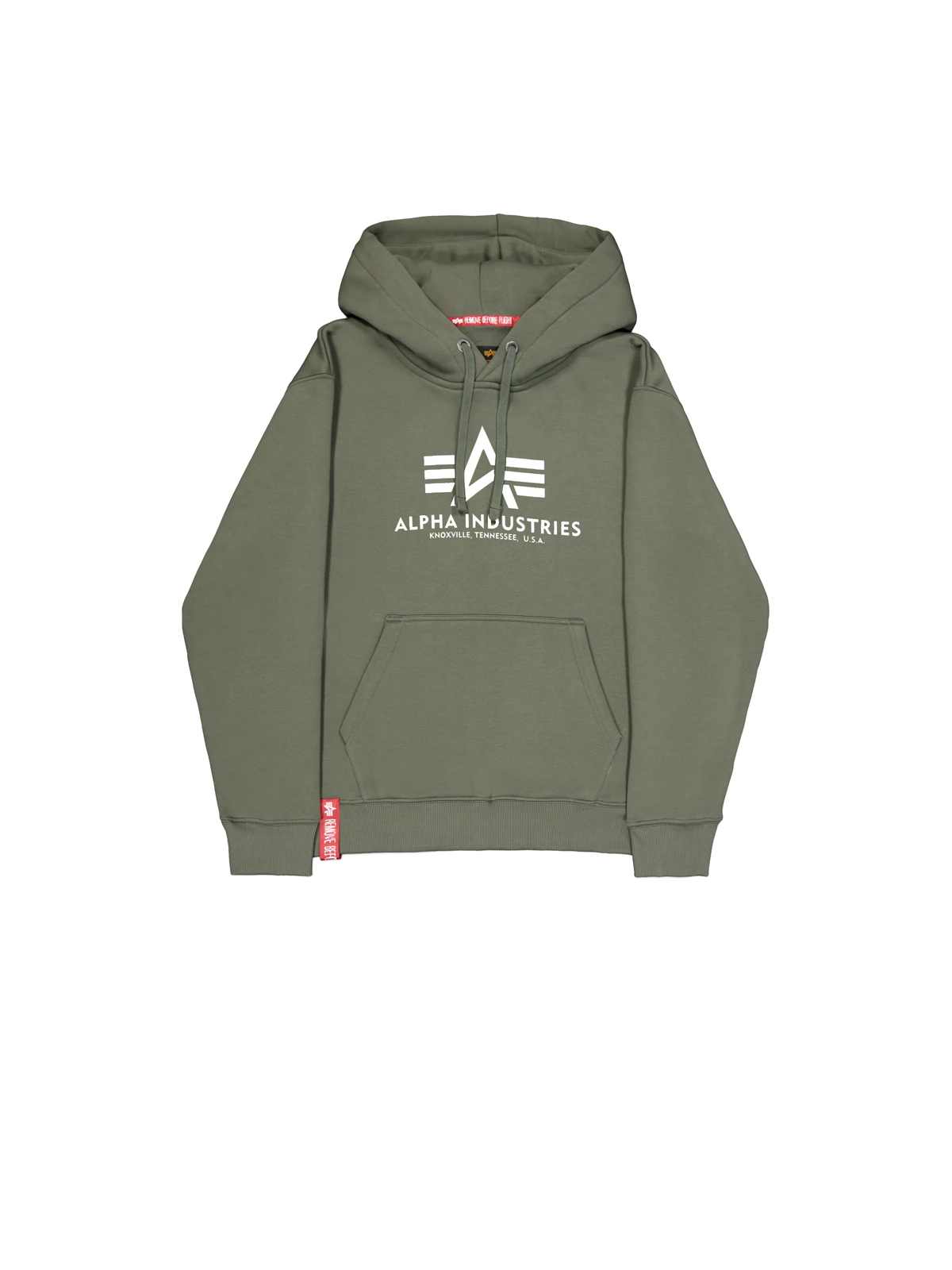 SUDADERA CAPUCHA "BASIC BIG LOGO" - VERDE OLIVA - ALPHA INDUSTRIES | 178312-142