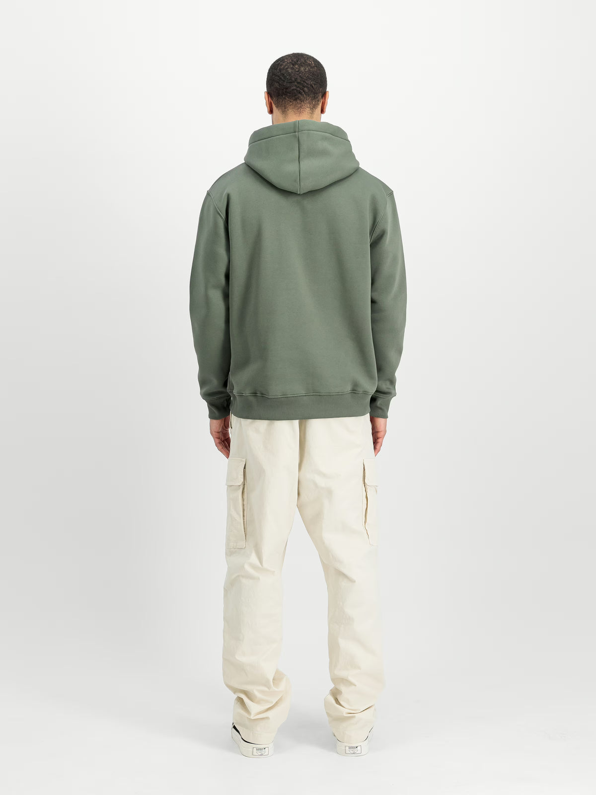 SUDADERA CAPUCHA "BASIC BIG LOGO" - VERDE OLIVA - ALPHA INDUSTRIES | 178312-142
