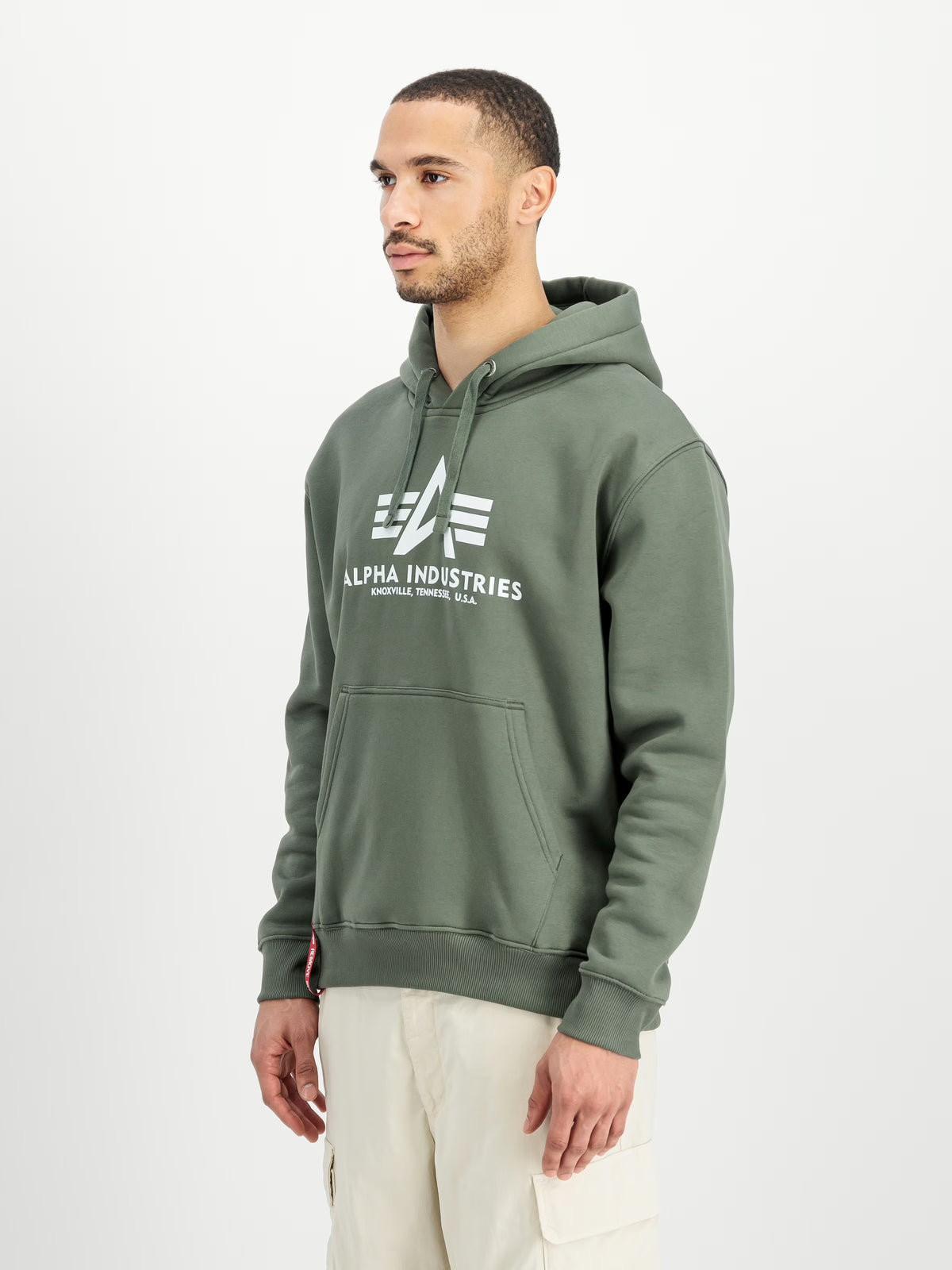 SUDADERA CAPUCHA "BASIC BIG LOGO" - VERDE OLIVA - ALPHA INDUSTRIES | 178312-142