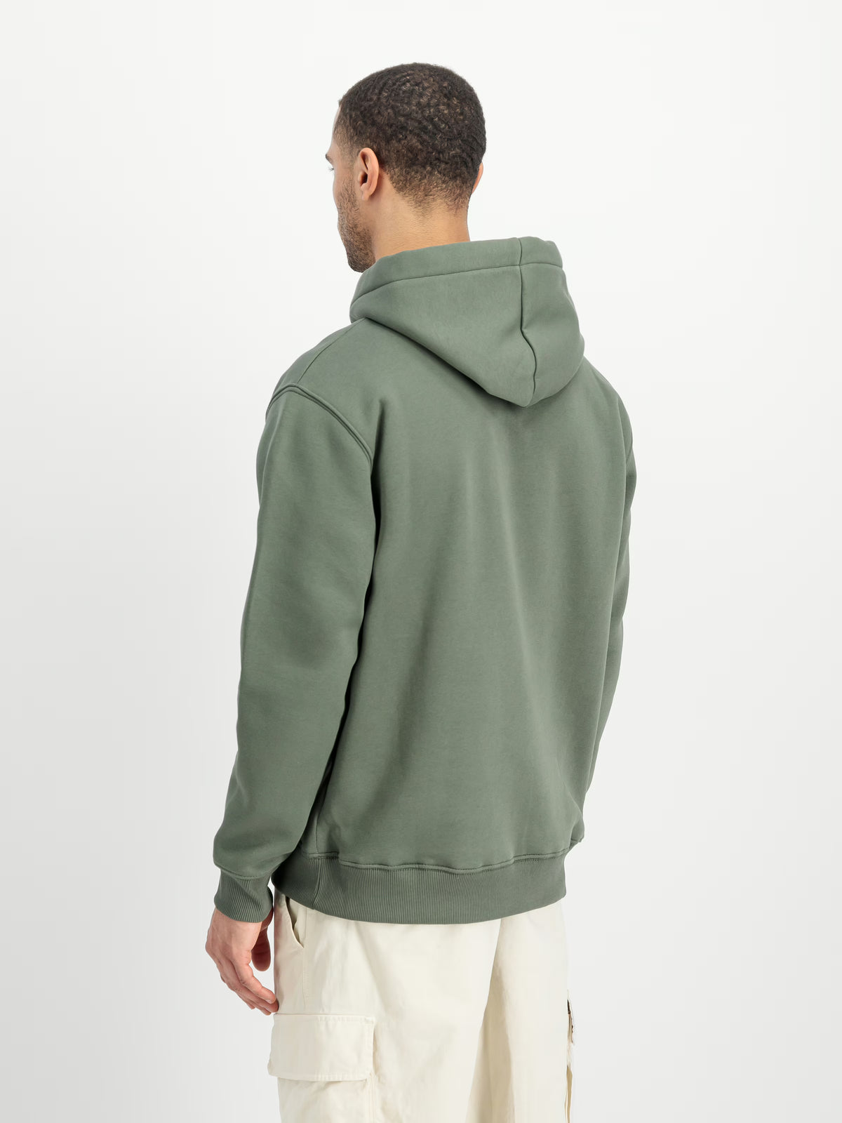 SUDADERA CAPUCHA "BASIC BIG LOGO" - VERDE OLIVA - ALPHA INDUSTRIES | 178312-142