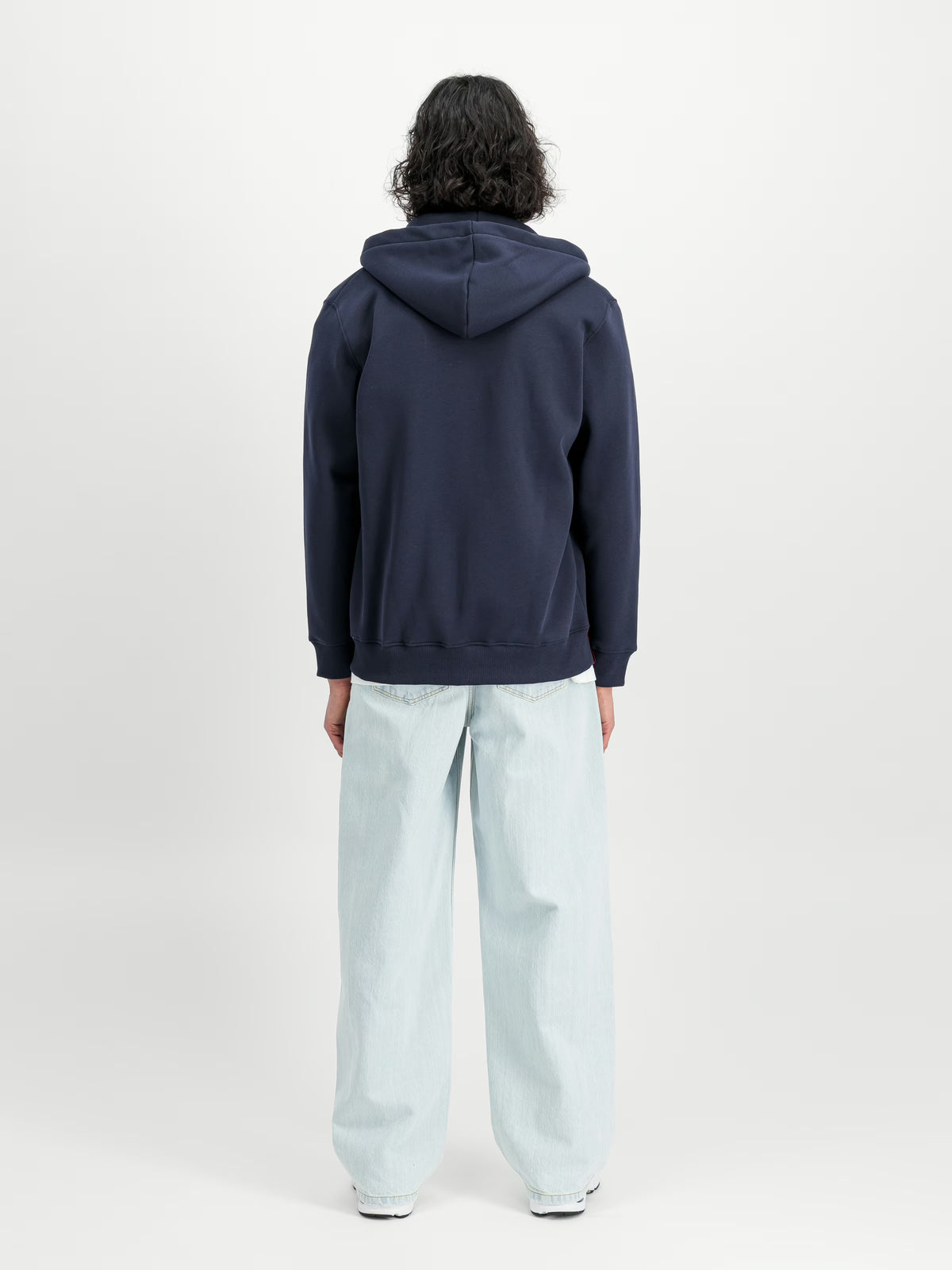 SUDADERA BÁSICA CON CREMALLERA Y CAPUCHA - AZUL MARINO - ALPHA INDUSTRIES | 178325-07