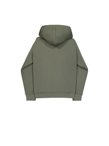 SUDADERA BÁSICA CON CREMALLERA Y CAPUCHA - VERDE OLIVA - ALPHA INDUSTRIES | 178325-142