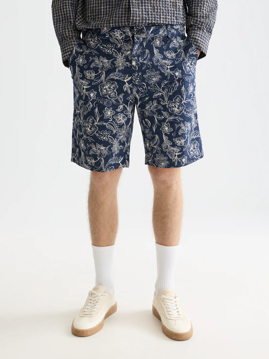 BERMUDAS CHINO ESTAMPADO "STUART" - AZUL - SCOTCH AND SODA | 182186