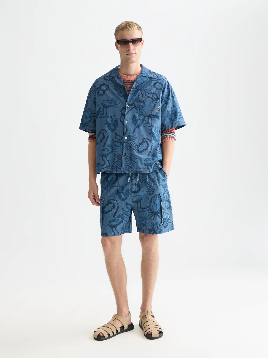 CAMISA PRINTED "CHAMBRAY" - AZUL - SCOTCH & SODA | 182239