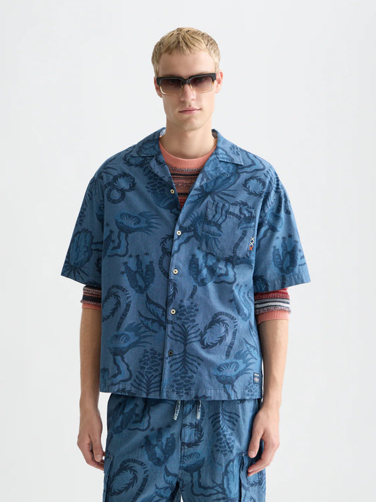 CAMISA PRINTED "CHAMBRAY" - AZUL - SCOTCH & SODA | 182239