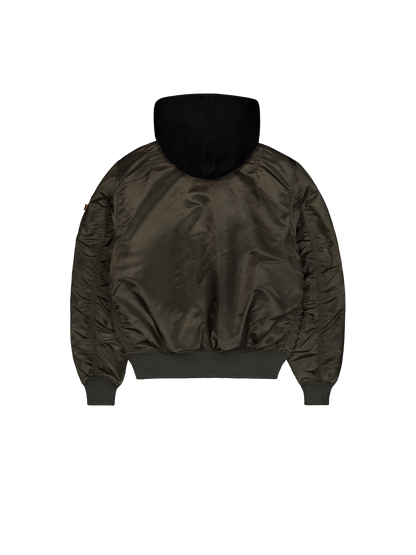 MA-1 BOMBER "MA-1 D-TEC HOOD" - NEGRO OLIVA - ALPHA INDUSTRIES | 183110