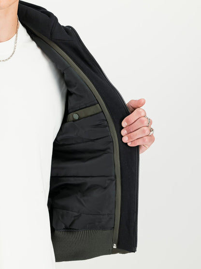 MA-1 BOMBER "MA-1 D-TEC HOOD" - NEGRO OLIVA - ALPHA INDUSTRIES | 183110