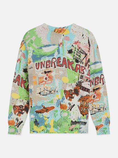 BASQUIAT PRINTED PULLOVER - BEIGE - SCOTCH & SODA | 183163