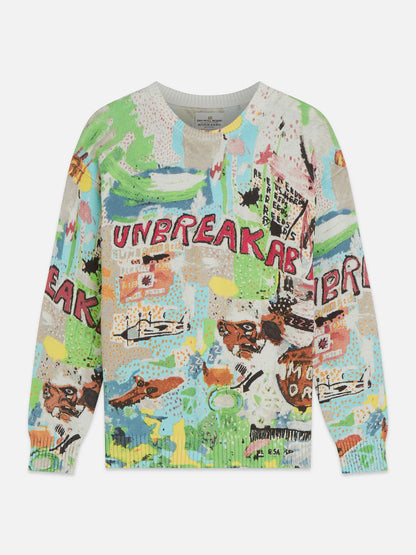 BASQUIAT PRINTED PULLOVER - BEIGE - SCOTCH & SODA | 183163