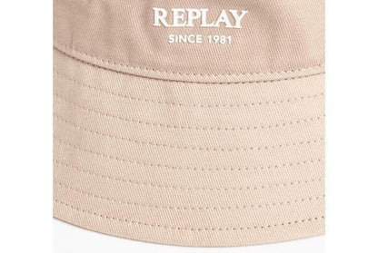 SOMBRERO "BUCKET" PESCADOR DE SARGA CON LOGO - BEIGE - REPLAY | AX4340.001.A0113