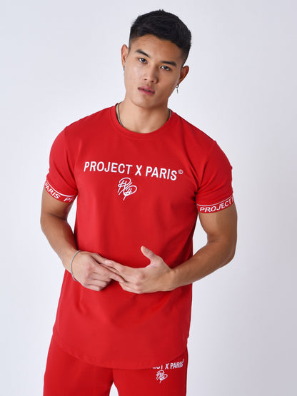 CAMISETA BRAZALETE CON LOGO BORDADO - ROJO - PROJECT X PARIS | 2410130-RDW