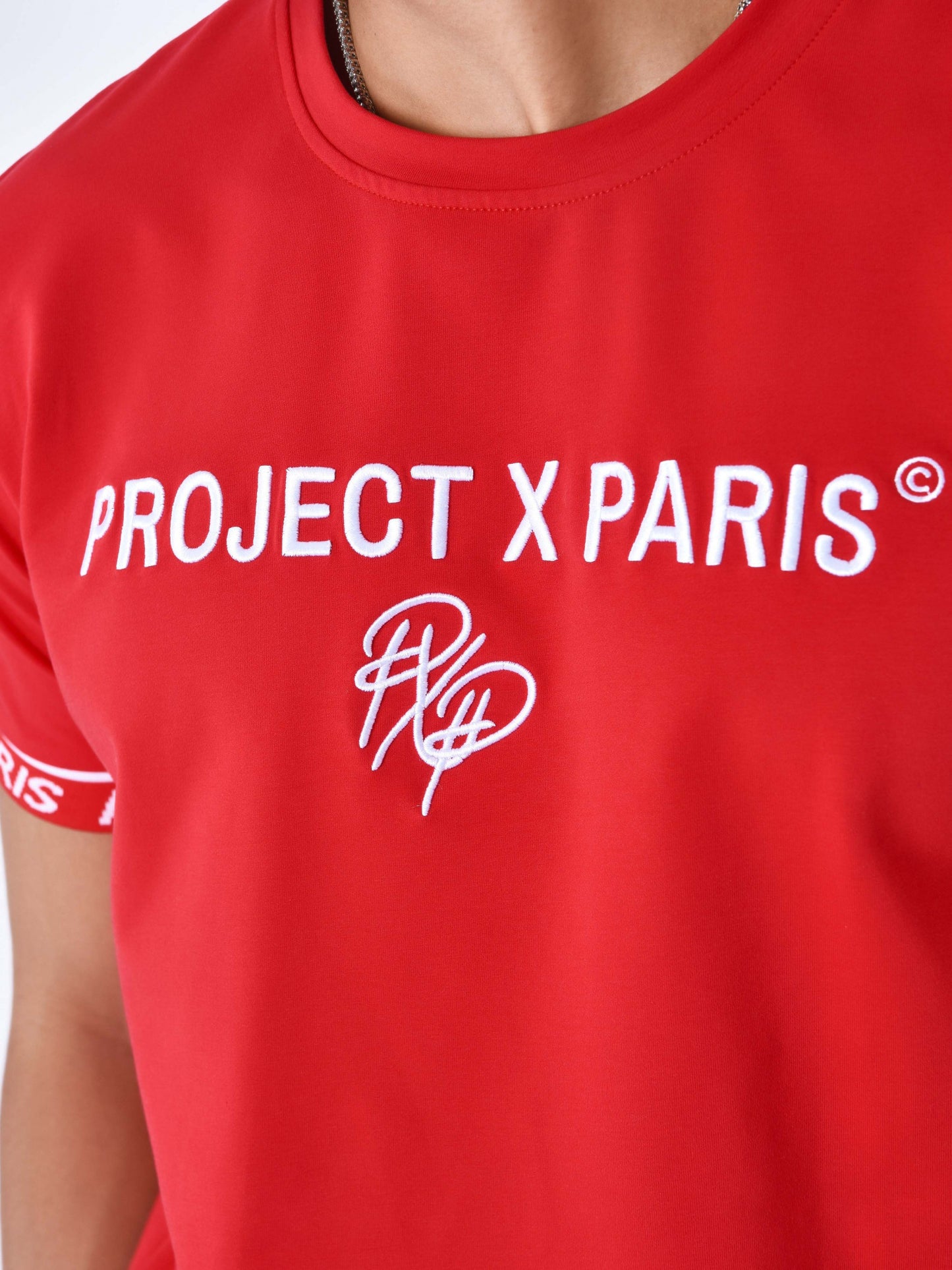 CAMISETA BRAZALETE CON LOGO BORDADO - ROJO - PROJECT X PARIS | 2410130-RDW