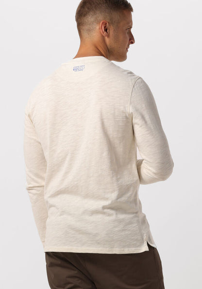 CAMISETA DE MANGA LARGA CON CUELLO PANADERO "HENLEY" - BLANCO ROTO - SCOTCH & SODA | 172999