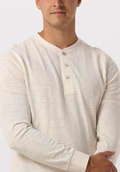 CAMISETA DE MANGA LARGA CON CUELLO PANADERO "HENLEY" - BLANCO ROTO - SCOTCH & SODA | 172999