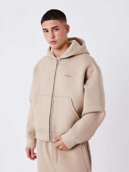SUDADERA CREMALLERA Y CAPUCHA NEOPRENO - BEIGE - PROJECT X PARIS | PXP 2533188_TP