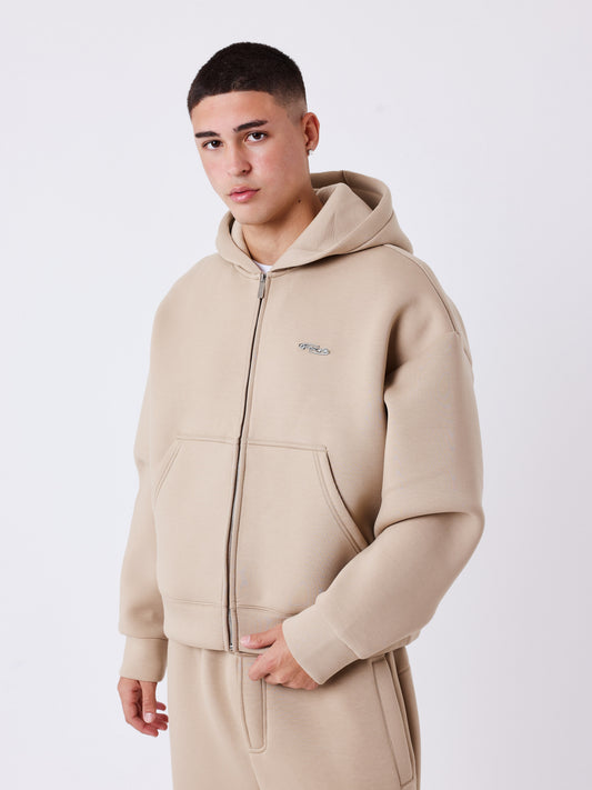SUDADERA CREMALLERA Y CAPUCHA NEOPRENO - BEIGE - PROJECT X PARIS | PXP 2533188_TP