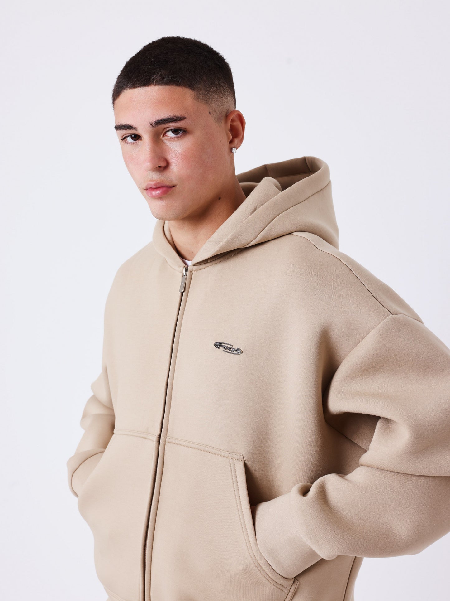 SUDADERA CREMALLERA Y CAPUCHA NEOPRENO - BEIGE - PROJECT X PARIS | PXP 2533188_TP