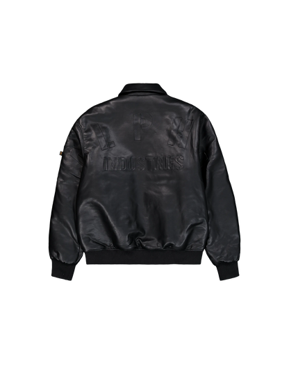 CHAQUETA BOMBER "PU COLLEGE" - NEGRO - ALPHA INDUSTRIES | 258109-03