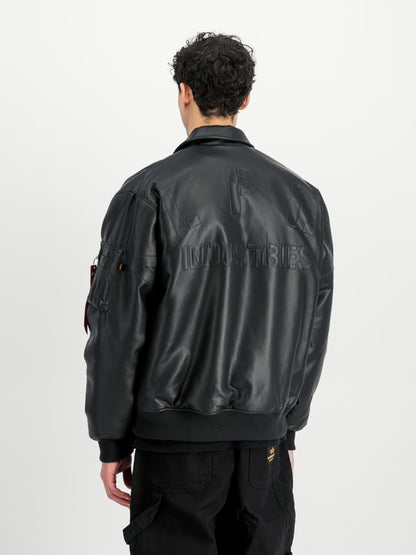 CHAQUETA BOMBER "PU COLLEGE" - NEGRO - ALPHA INDUSTRIES | 258109-03