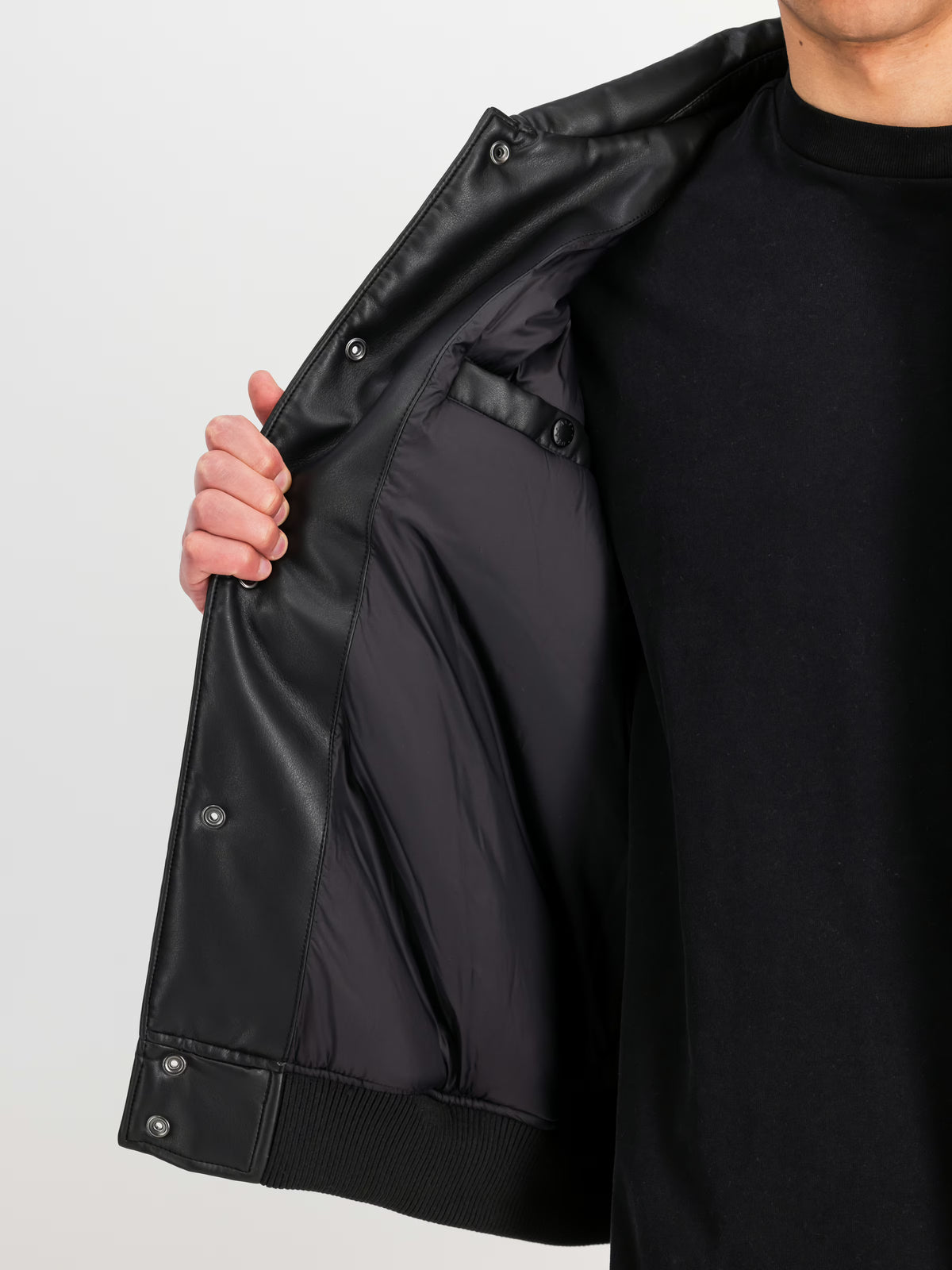 CHAQUETA BOMBER "PU COLLEGE" - NEGRO - ALPHA INDUSTRIES | 258109-03
