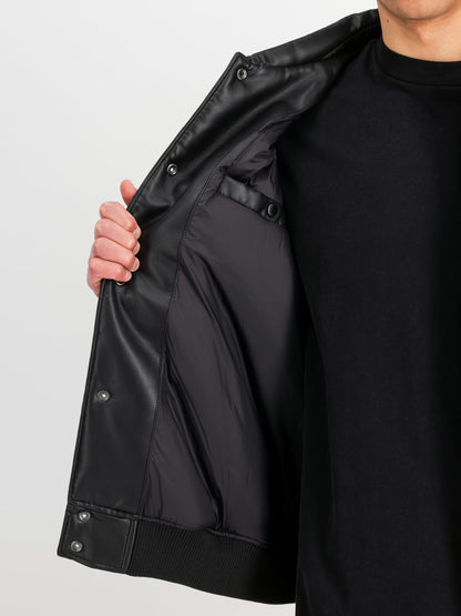 CHAQUETA BOMBER "PU COLLEGE" - NEGRO - ALPHA INDUSTRIES | 258109-03