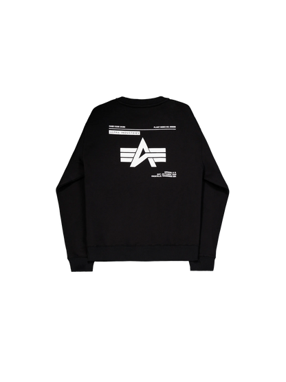 SUDADERA "LABEL BACKPRINT" - NEGRO - ALPHA INDUSTRIES | 258307