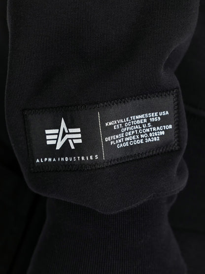 SUDADERA CAPUCHA "LABEL BACKPRINT" - NEGRO - ALPHA INDUSTRIES | 258333-03