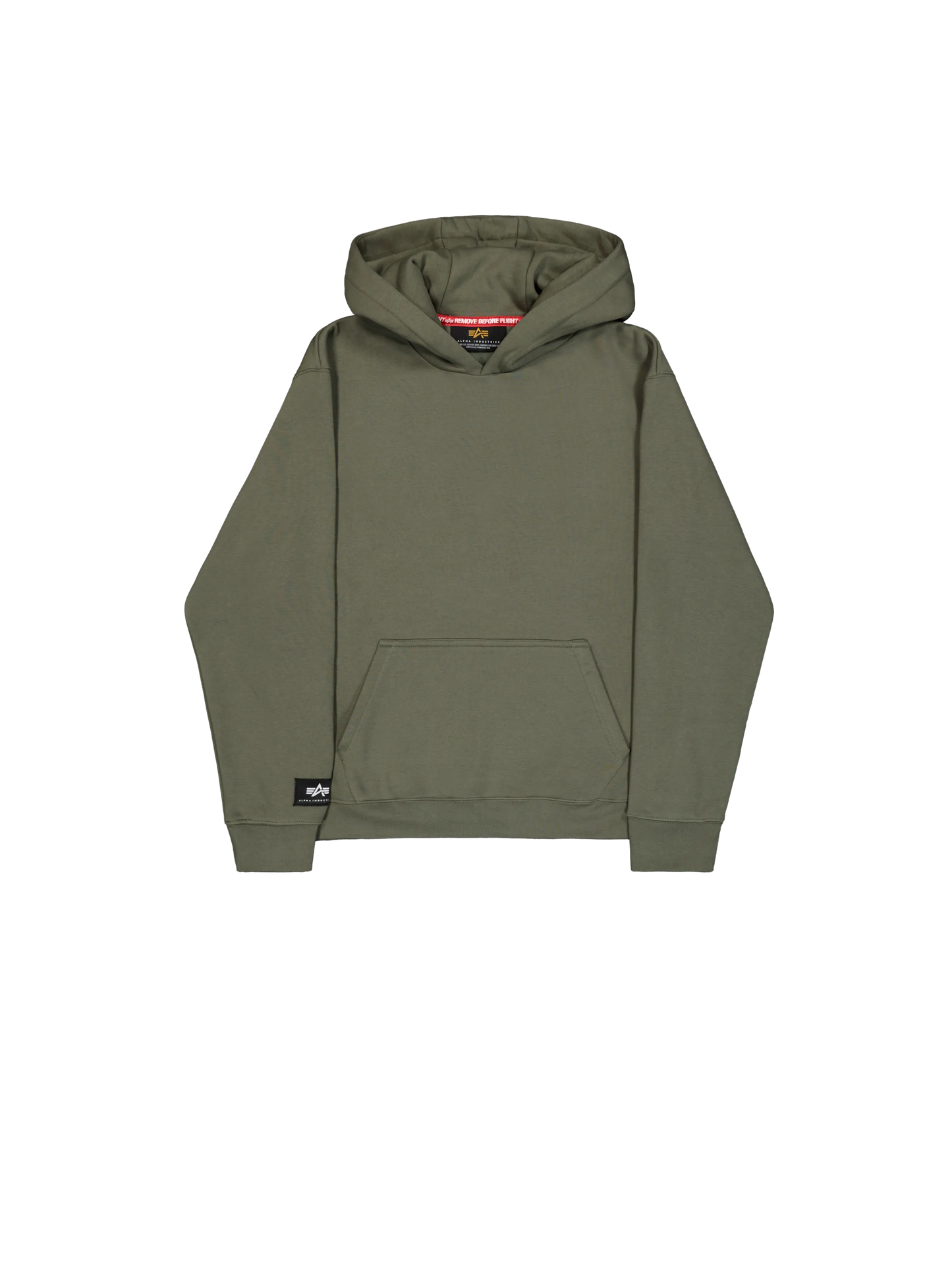 SUDADERA CAPUCHA "LABEL BACKPRINT" - VERDE OLIVA - ALPHA INDUSTRIES | 258333-142