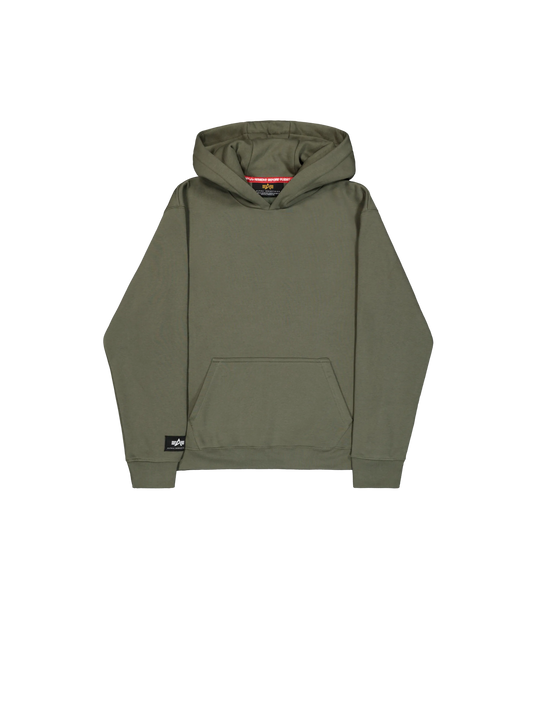 SUDADERA CAPUCHA "LABEL BACKPRINT" - VERDE OLIVA - ALPHA INDUSTRIES | 258333-142