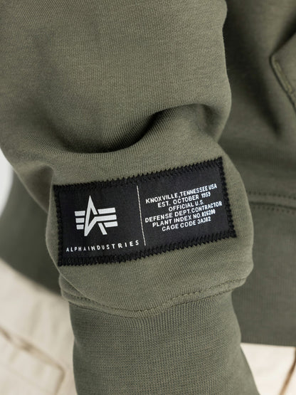 SUDADERA CAPUCHA "LABEL BACKPRINT" - VERDE OLIVA - ALPHA INDUSTRIES | 258333-142