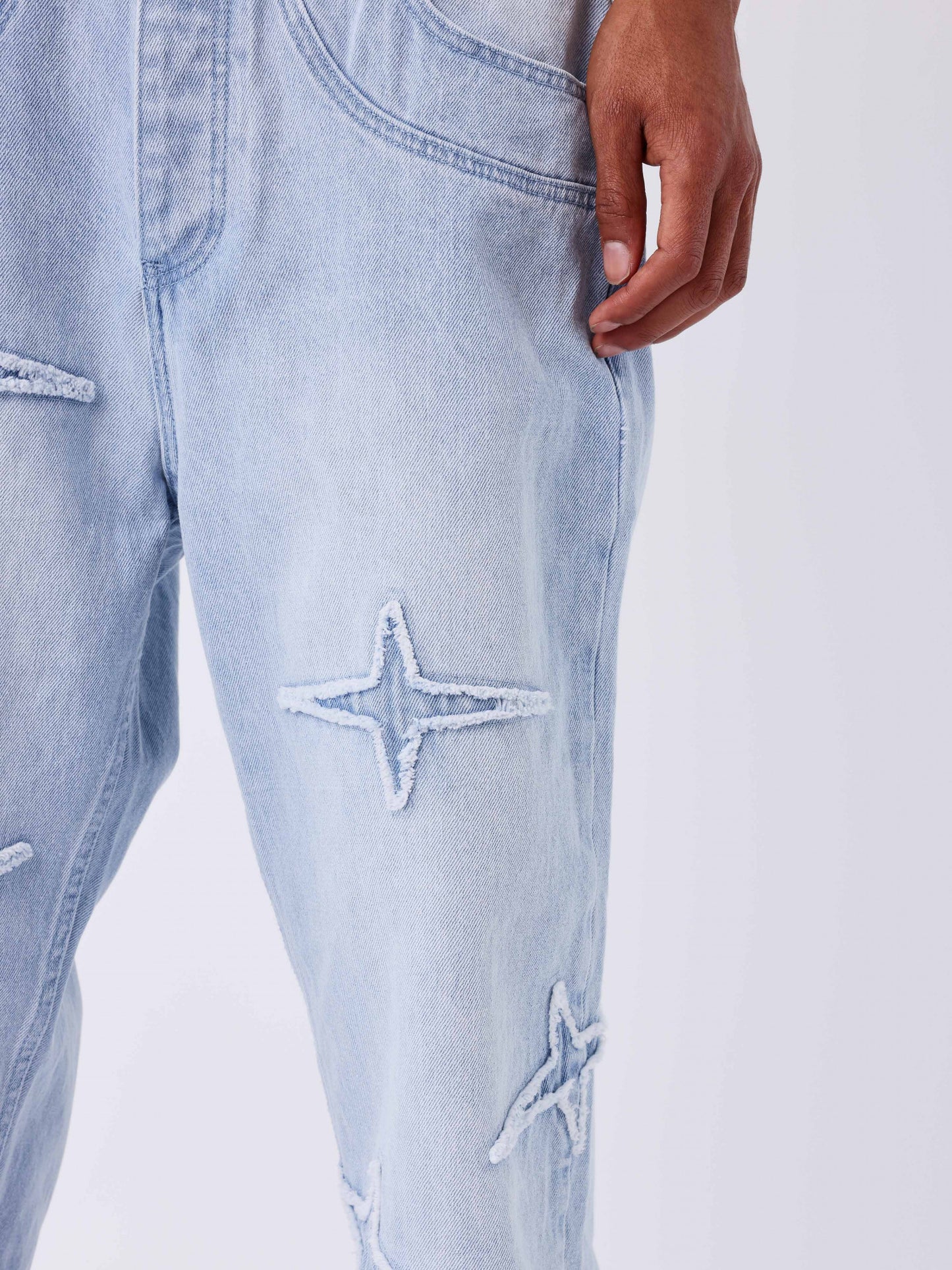 JEANS BORDADOS ESTRELLAS - AZUL - PROJECT X PARIS | 2594419-JC