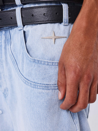 JEANS BORDADOS ESTRELLAS - AZUL - PROJECT X PARIS | 2594419-JC