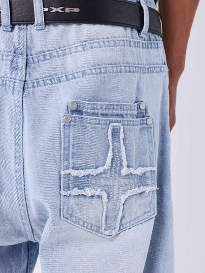 JEANS BORDADOS ESTRELLAS - AZUL - PROJECT X PARIS | 2594419-JC