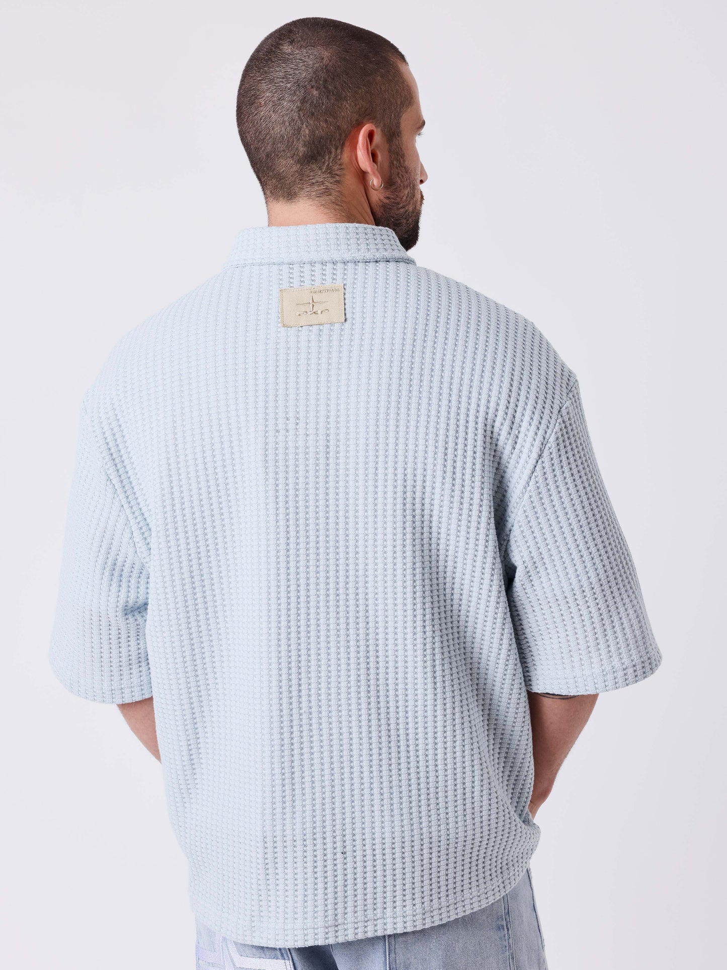 CAMISA DE MANGA CORTA TEXTURADA - AZUL - PROJECT X PARIS | PXP 2610303_IB