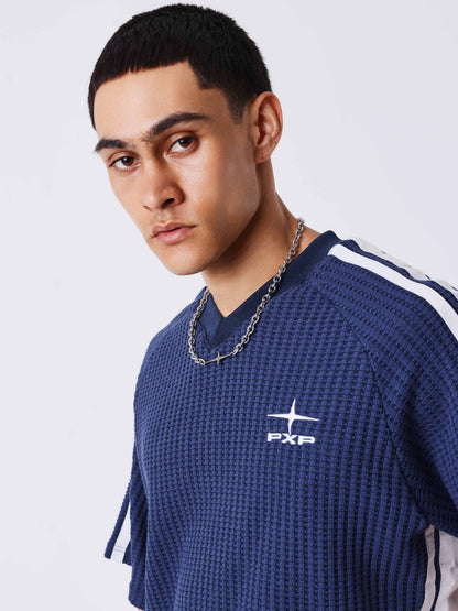 CAMISETA CUELLO V - AZUL- PROJECT X PARIS | 2613001_BL