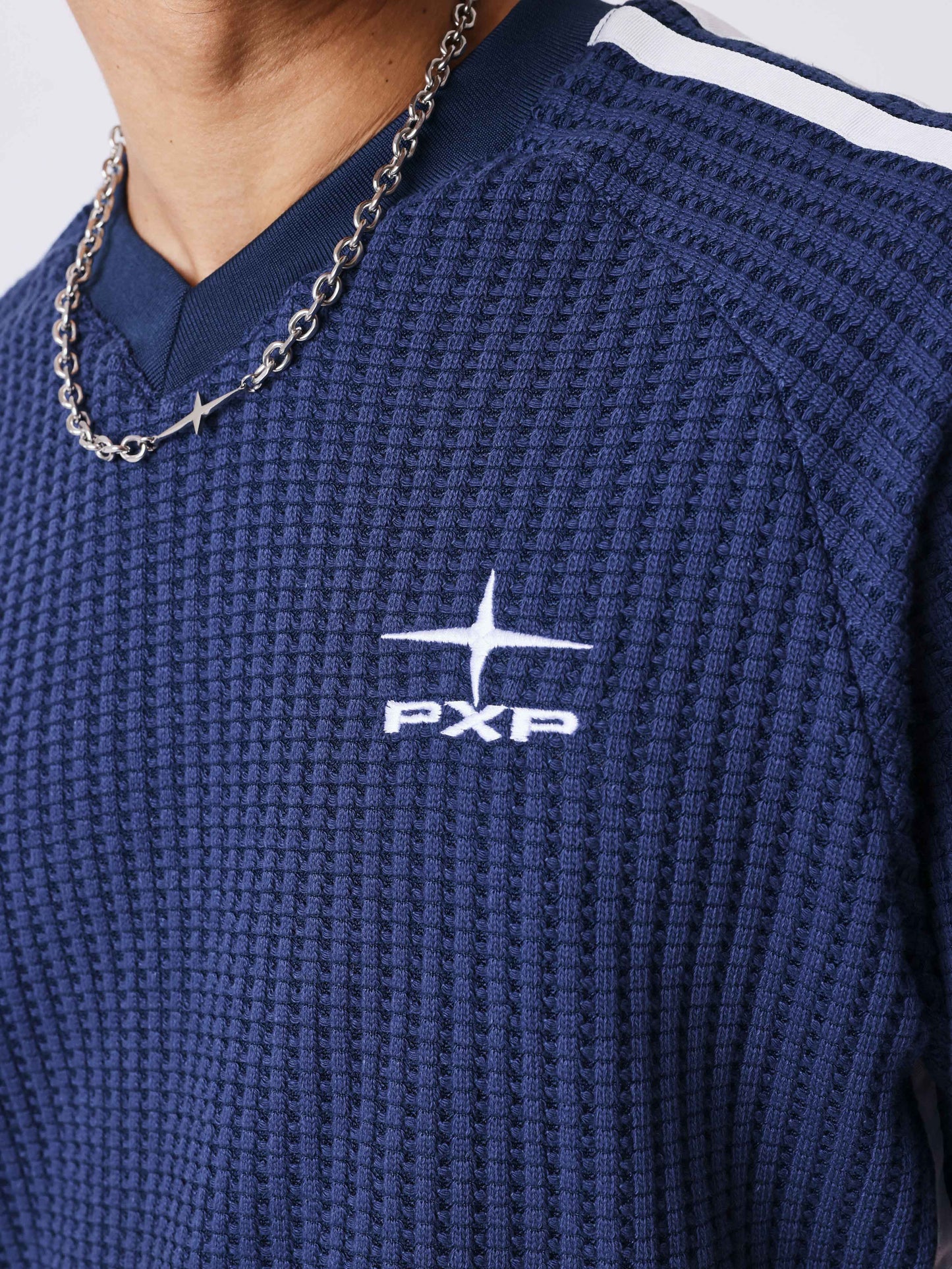 CAMISETA CUELLO V - AZUL- PROJECT X PARIS | 2613001_BL