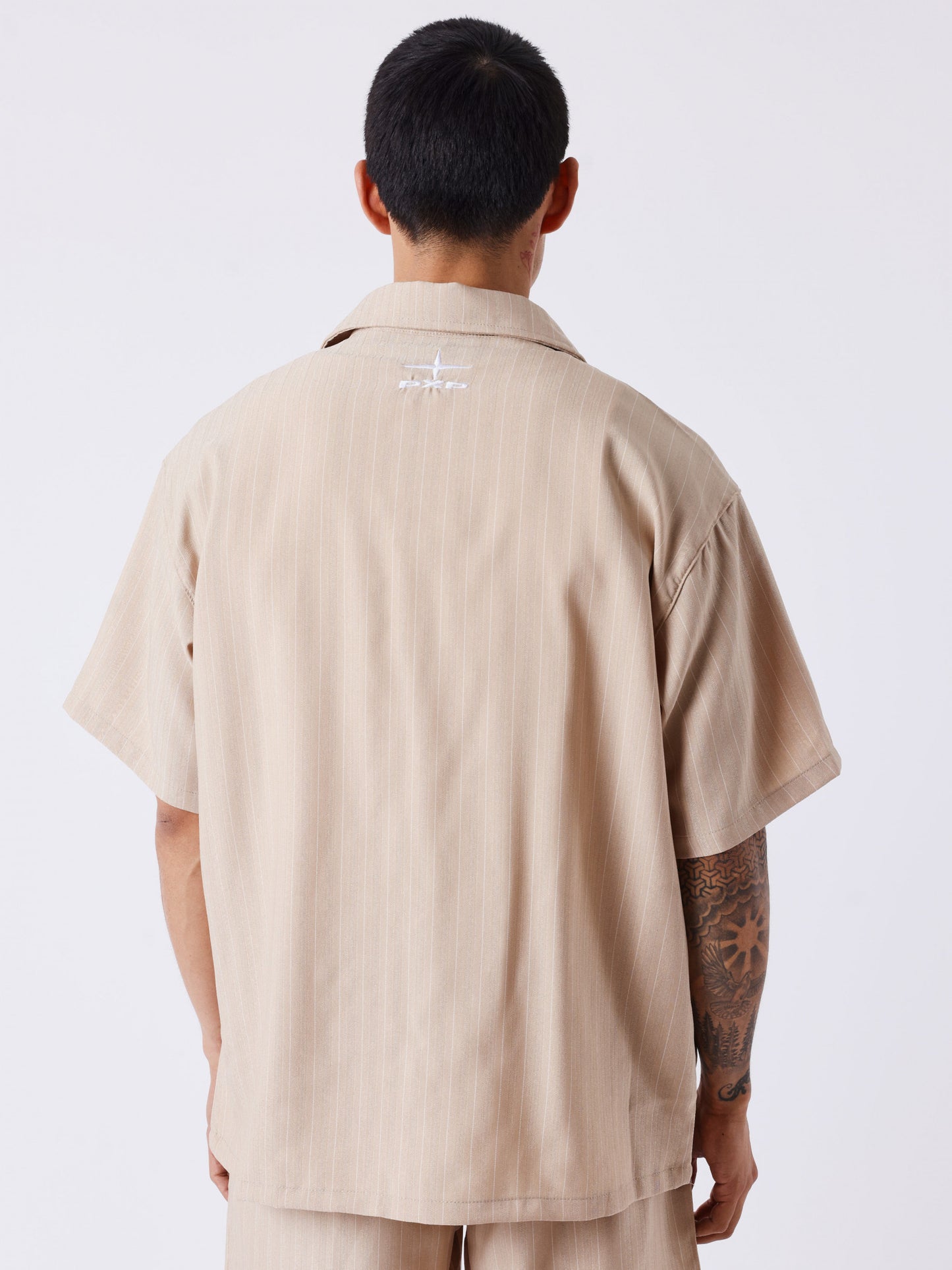 CAMISA DE MANGA CORTA RAYAS - BEIGE - PROJECT X PARIS | PXP 2614002_BG