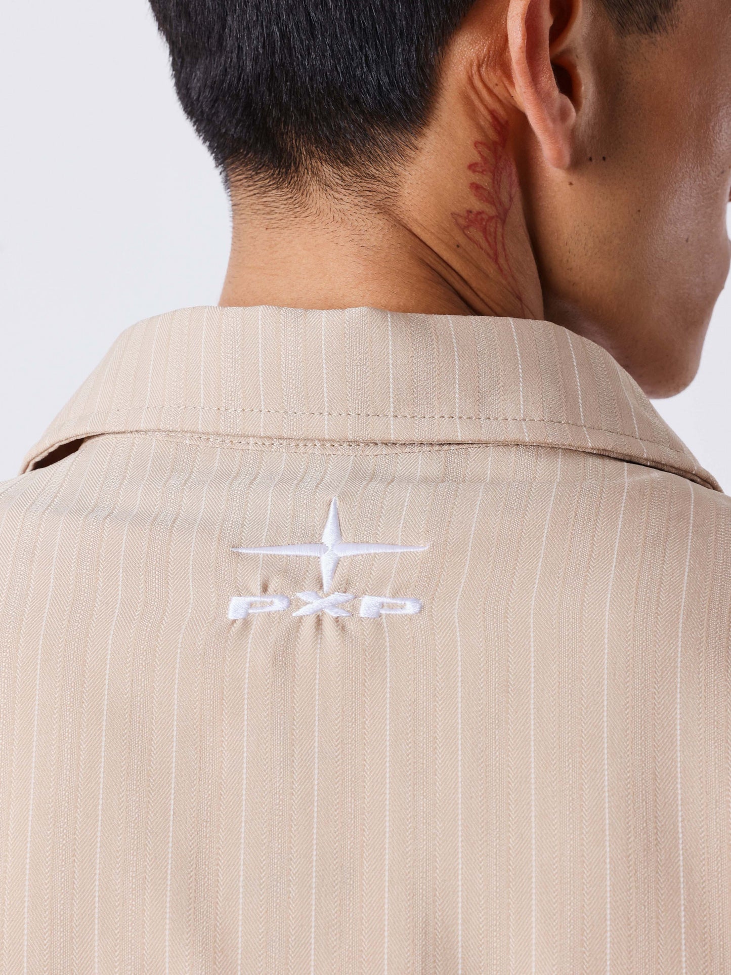 CAMISA DE MANGA CORTA RAYAS - BEIGE - PROJECT X PARIS | PXP 2614002_BG