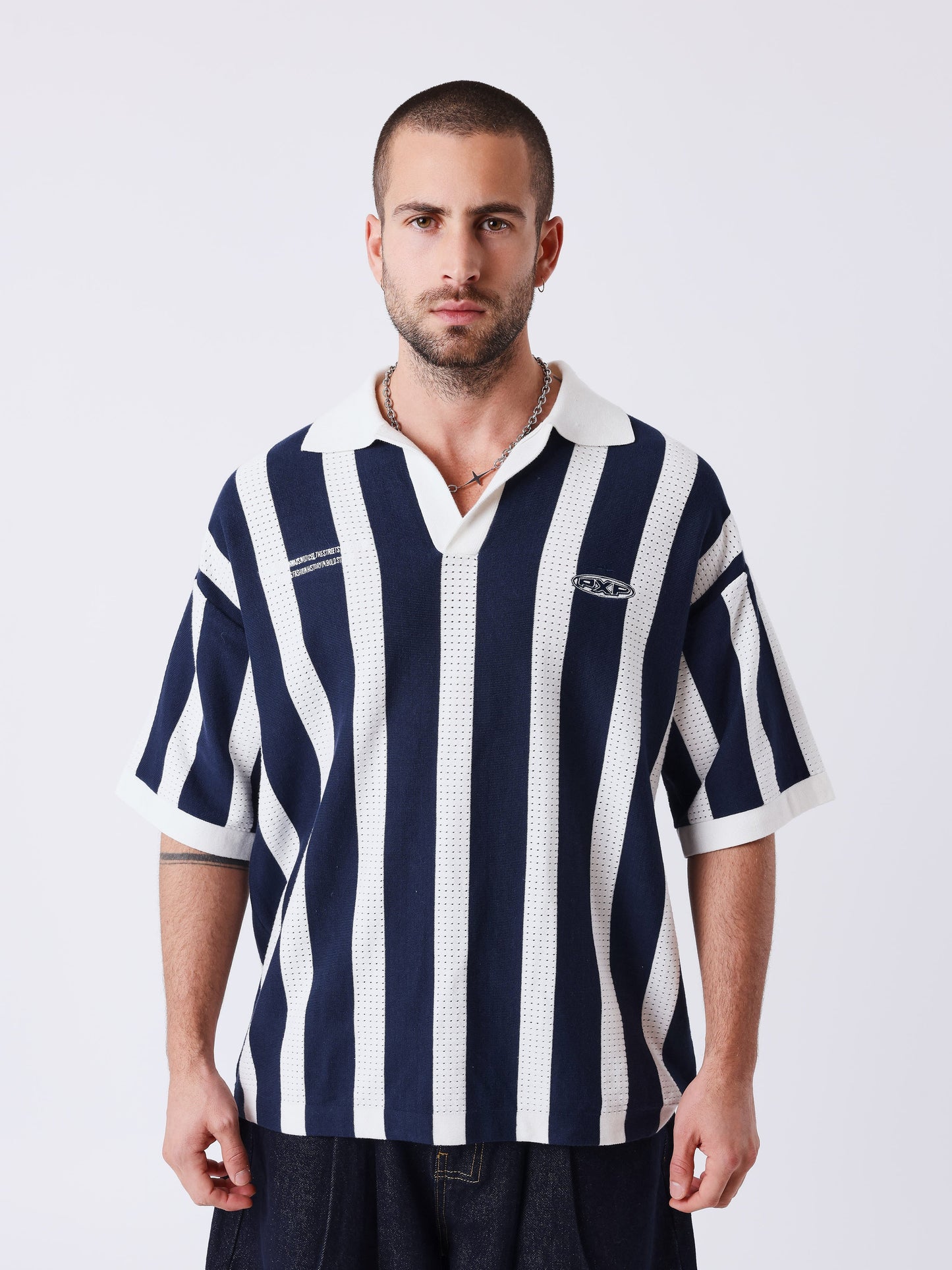 POLO DE PUNTO - AZUL/BLANCO - PROJECT X PARIS | PXP 2661016_OWBS