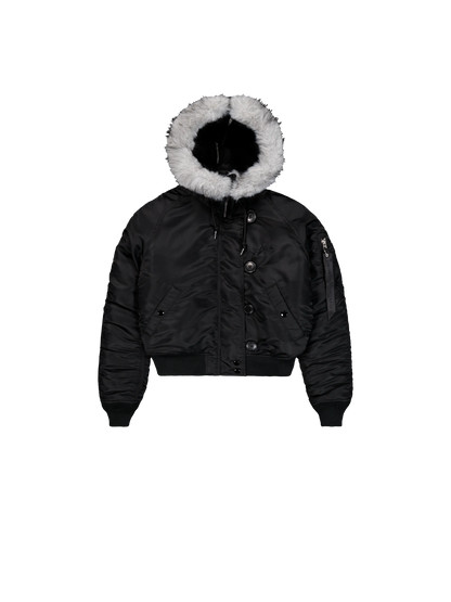 CHAQUETA MUJER BOMBER "N-2B CROPPED LOOSE" - NEGRO - ALPHA INDUSTRIES | 268001
