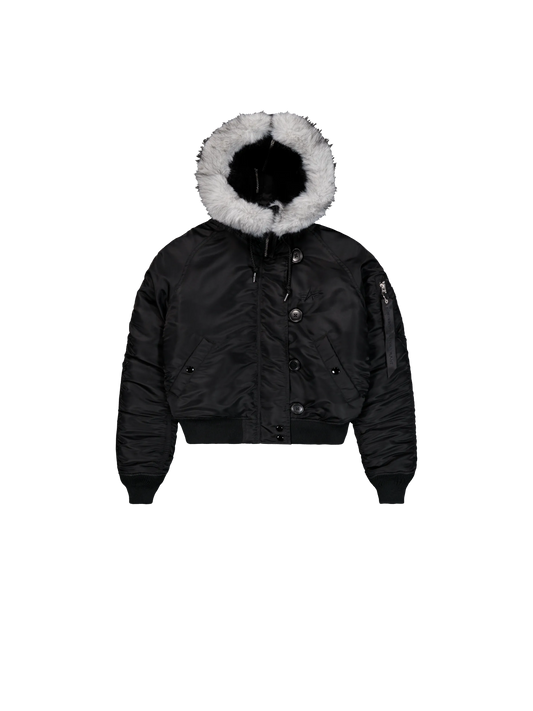 CHAQUETA MUJER BOMBER "N-2B CROPPED LOOSE" - NEGRO - ALPHA INDUSTRIES | 268001