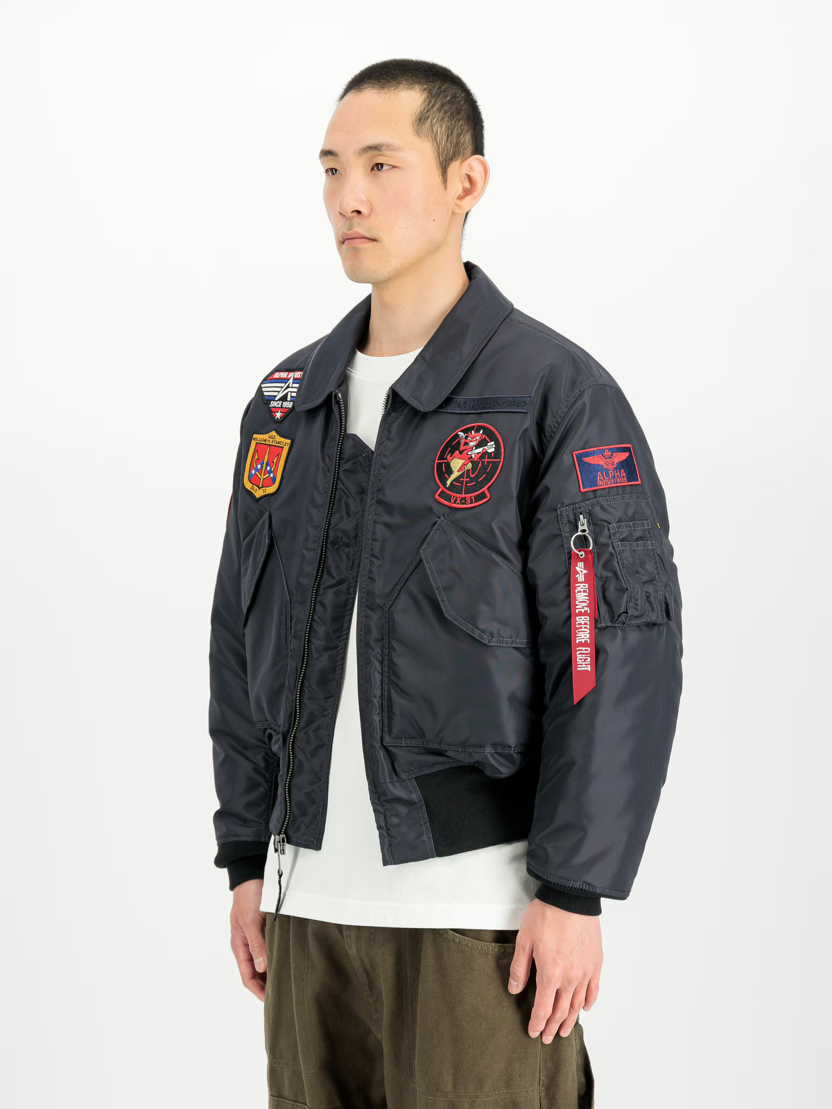 CHAQUETA BOMBER "CWU-45/P DEVILS BRIGADE LOOSE" - GRIS HIERRO - ALPHA INDUSTRIES | 268135-466